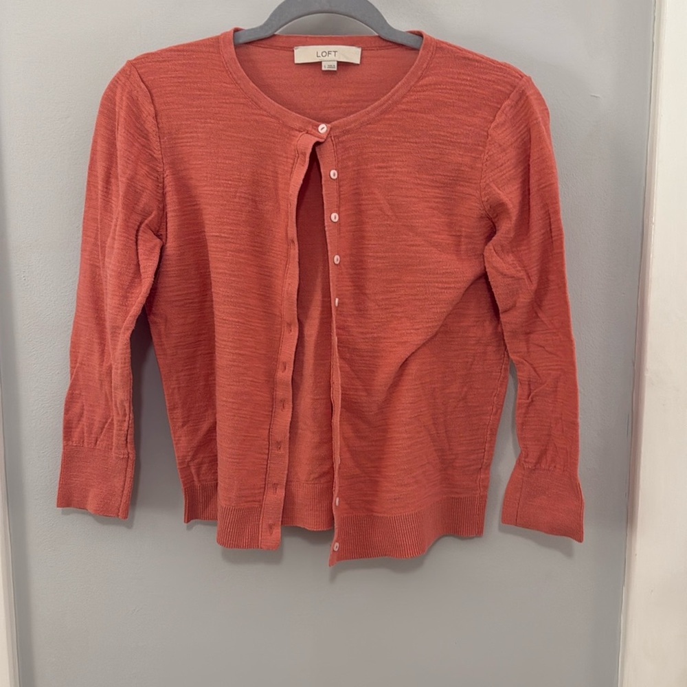 Loft 100% cotton lightweight spring cardigan